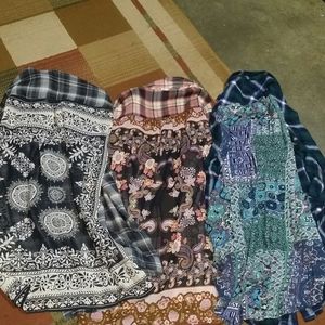 Plaid tunic lot size med.